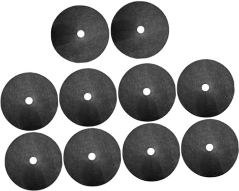 GALPADA 10 Pezzi Telo Pacciamatura Traspirante Copertura Antierbacce per Giardino e Anello Controllo Erbacce Membrana Protettiva per Terreno Outdoor e Serra