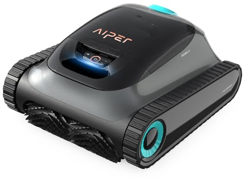 AIPER Scuba S1 Cordless Robotic Pool Cleaner, Pool Vacuum for Inground Pools, Wall and Waterline Cleaning, Smart Navigation for Pools up to 1,600 Sq.ft (Renewed)