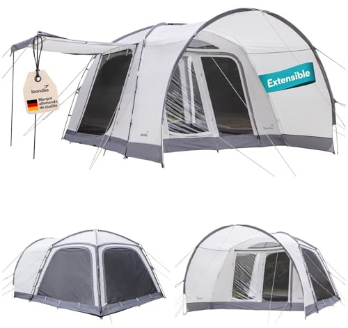 Skandika Pitea 4 Flex Protect Tält för 4 personer, sömmant tältgolv, med soltak, vattenpelare 5000 mm, UPF 50+ | Tält för bil, markis för husbil, SUV, tält, camping