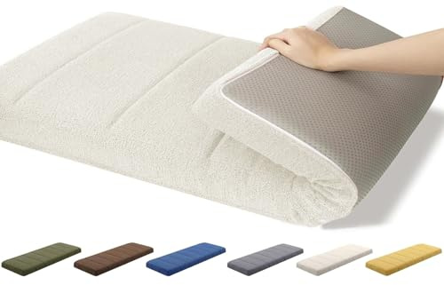 AQIGR Bankkissen 100x40 120x40 140x40 80x40 150x50 Bankauflage Sitzkissen Bank Sitzauflage Sitzbank Auflage Polster fur Kissenauflage Küchenbank Gardenbank Essbank(Dunkelbeige,40x160CM)