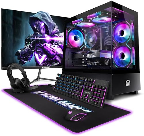 Vibox V-192 Gaming PC Bundle • AMD Ryzen 5 5500 6-Core • Nvidia RTX 3050 6GB • 16GB RAM • 500GB SSD • Windows 11 • 23 Monitor • WiFi