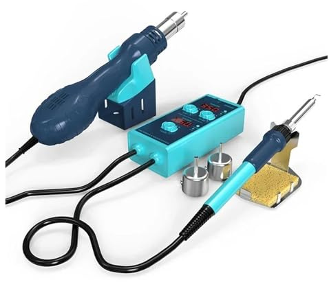 BK858E Stazione di rilavorazione ad aria calda 2 in 1, mini strumento dissaldatura e saldatura portatile, Resistente