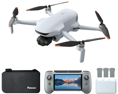Potensic ATOM 3 Fly More Combo(RC PTD 2), Drohne mit 4K Kamera, 4K/60fps HDR-Video, 8K Foto, 1/1,3 Sensor, 120 Min. Flugzeit, 16KM Übertragung, AI Folgen 2.0, Med-Tele, < 249 g, Drone, C0