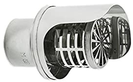 Cappello terminale scarico fumi a parete INOX DN 80mm con parapioggia