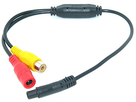 Auto Wayfeng WF® Female 4-Pin auf RCA (A/V) Adapter, Draht RCA auf 4-PIN Monitor/Kamera Adapter, 4 Pin auf RCA Adapter