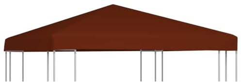 vidaXL Pavillondach Wasserdicht Pavillon Partyzelt Gartenzelt Dachplane Ersatzdach Ersatz Dach Plane Pavillonplane 310g/m² 3x3m Terrakotta