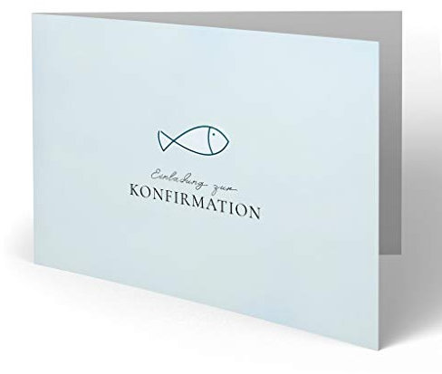 (10 x) Konfirmation Einladungskarten Konfirmationskarten Einladungen Karten - Fisch