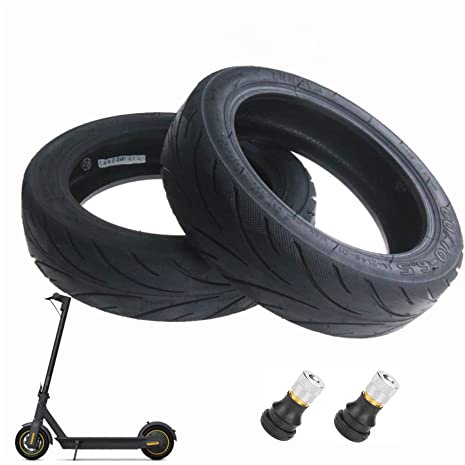 Fututech 60/70-6.5 Vakuumreifen + Ventil für Segway Ninebot Max G30 Anti-Vibrations-Reifen für Elektroroller, Zubehör für Roller, Ersatzteil (2 Reifen)