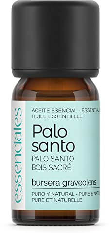 ESSENCIALES Aceite Esencial de Palo Santo 10 ml – 100% Puro y Natural – Aroma Envolvente – Ideal para Difusor, Relax y Aromaterapia