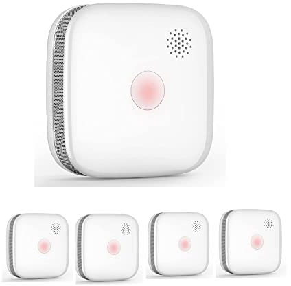 Rilevatore di fumo, rilevatore di incendio SPREADTRON con batteria da 10 anni, rilevatore di fumo EN14604, rilevatore di incendio con funzione mute e autotest, 5 pezzi