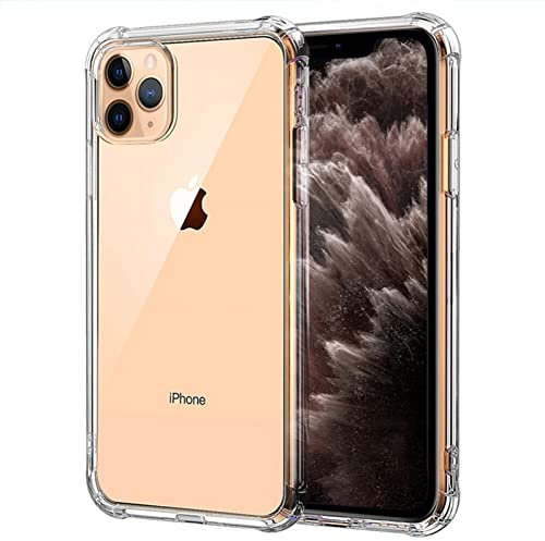 Melomon Case for iPhone 11 Pro (5.8-Inch), Premium Flexible Bumper Cover, Transparent Shockproof iPhone 11 Pro Case With Drop Protection Corners, Anti-Scratch Hard PC Back Plate, Crystal Clear