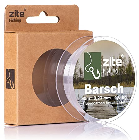 Zite Fishing Fluorocarbon Vorfach-Schnur Angeln - Monofile Angelschnur | Beschichtet für Vorfächer - 30m Angelschnur zum Spinnfischen