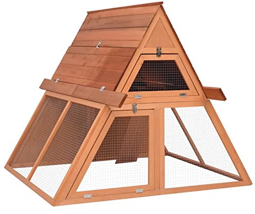 Kaninchenstall, Chusui Hasenstall, Hasenkäfig, Kaninchenställe,Tierhaus, Kleintierstall, Kaninchenhaus, Haustierstall, Kaninchen Häuser, 152x127x109,5 cm Massivholz Tanne