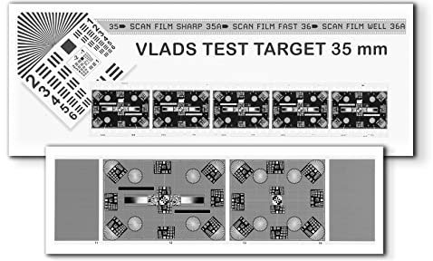 35 mm Hi-Res (5 Frames) und Typ 120 Vlads Focus Checker Hochauflösende Kalibrierungszieldiagramm-Kombination für Digitalisierung, Kamera-Scanning, Nutzen Sie Ihre Objektivschärfe und Auflösung voll