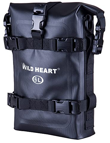 WILD HEART Bolsa Seca para Motocicleta Crash Bar Bags Bolsa de Motocicleta Usada como Equipaje de Motocicleta Sissy Bar Asiento Trasero Soporte de Silla Bolsillo Trasero para Guardabarros Bolsa (TPU)