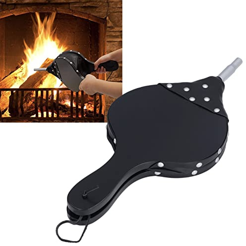 Topyond Fireplace Bellows, Large Wood Air Blower, Smoke Resistance Efficient Fire Starter for Outdoor Camping, BBQ Grill, Chimney, Fire Pit Accessories, Durable and Easy to Use