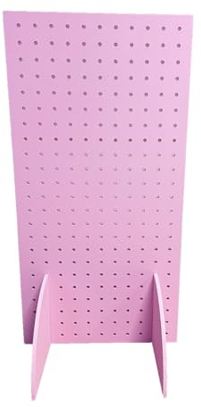 PARTY DECOR Pink Free Standing MDF Peg Board - Size - 800mm x 500mm - 6mm Holes - Great as Tool Organiser - To be used with Wooden Dowels 6mm not included with item
