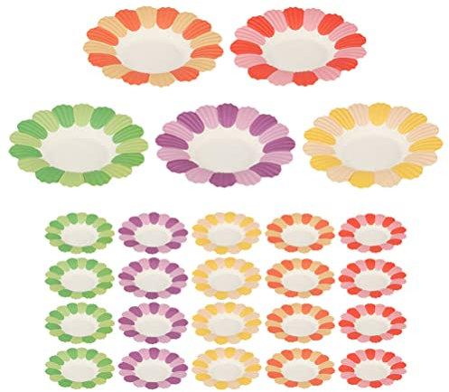 Piatti di carta a forma di margherita piatti usa e getta a forma di fiore 50 pezzi stoviglie per feste Daisy Food vassoio Daisy Party Piatti da dessert per estate matrimonio compleanno doccia