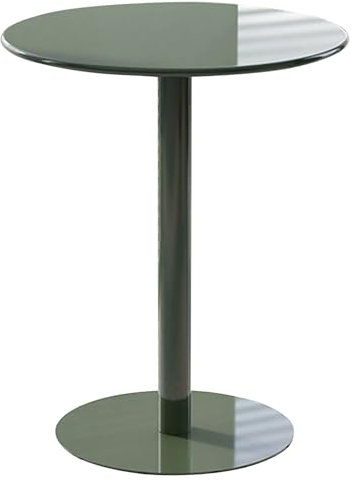 Runde Kneipentische in Barhöhe, Kaffeetischstation mit kleinem Bereich | Cocktail-Bistrotisch aus Metall mit Metallsockel, für Zuhause, Kücheninsel, Bartheke, Grün (Size : 40x40x72cm)