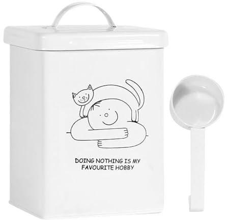Boîte de rangement pour aliments avec couvercle | Récipient alimentaire avec pelle | Récipient de stockage de nourriture pour animaux de compagnie, 5 l avec couvercles et pelle adapté aux aliments