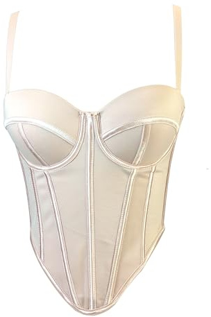 Woboren Sujetador de fiesta clubwear sujetador de mujer con corsé de ombligo Bustier Corset Bra Crop Top
