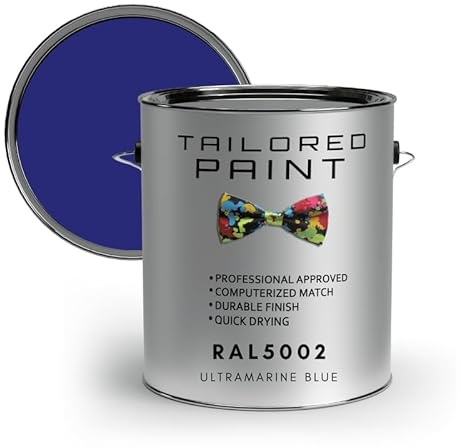 Tailored Paint uPVC Window & Door 1K Paint Brush or Spray On - Gloss Finish - RAL5002, Ultramarine Blue - 2500ml (2.5L) Tin