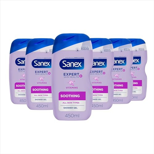 Sanex Expert Skin Health+ Micellar Soothing Shower Gel, 450ml (6-Pack)