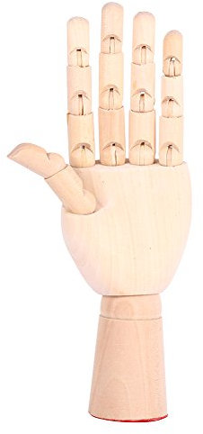 Articulated Wooden Hand Model,Gliederpuppe Linke Holz Hand Malhilfe Gliederhand Modellpuppe Modellhand