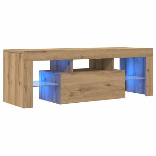 vidaXL TV-Schrank mit LED Artisan-Eiche 120x36,5x40 cm Holzwerkstoff