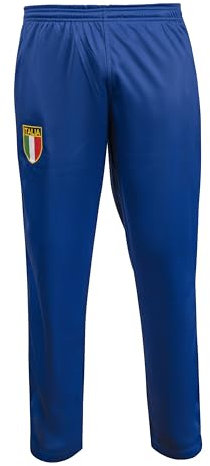 JL Sport Italia 1970 Coppa del Mondo Blu Track Pants Retro Vintage Calcio Palestra Calcio Uomo, Blu, S