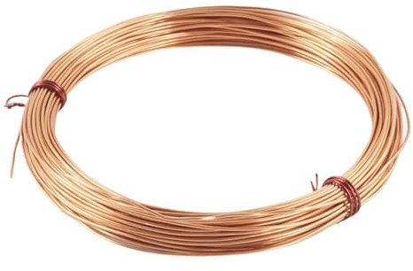 WUUKEPSG 10 M Reiner Kupferdraht, Weiches Kupferkabel Durchmesser 0,5–1 Mm Für Diy-Elektroprojekte/Diameter 1Mm