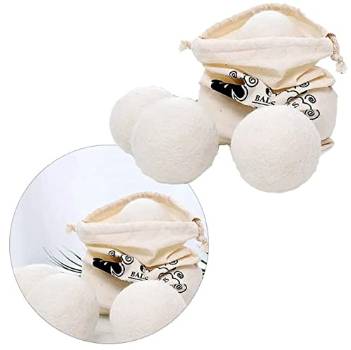 Boules à Linge en Laine, 6 Pièces, Adoucisseur de Tissu Réutilisable, Sèche-laine pour Accélérer le Temps de Séchage, Accessoire Multifonctionnel pour Usage Domestique