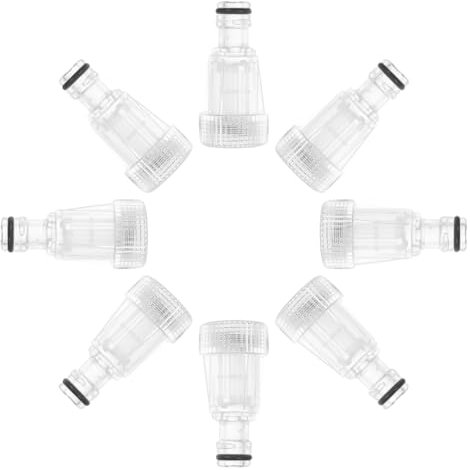 BESPORTBLE 8stücke Schlauchwasserfilter Für Hochdruckreiniger Und Gartenschläuche Transparentes Pc-material Einlassfilter Für Sauberes Wasser Einfach Montierbar Und Abnehmbar Für Und