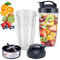 7 Pieces Blender Cups Replacement Set for Nutribullet, 32oz Huge Blender Cup with 2 Cup 1 Lid 1 Blade 1 Lid Ring, Blade Compatible with Nutribullet 600w/900w Blender