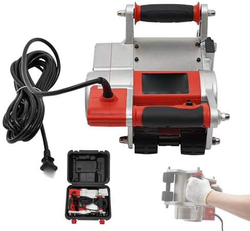 Scanalatrice elettrica per scanalature a Muro, scanalatrice elettrica per muri in Mattoni a 2000 Giri/min con Benda Protettiva, scanalatrice Portatile per muri con profondità Regolabile
