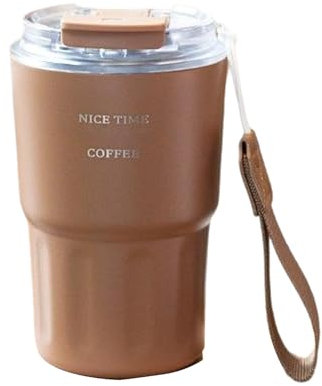 Bsbkoj Straw Tumbler, 360ml Mug, Hot & Cold Retention, Portable Drinkware Daily Use, 2.76x2.76x5.71inc, Spill Resistant Design Compact Ideal for Outdoor Activities, Gym, Sports, Travel