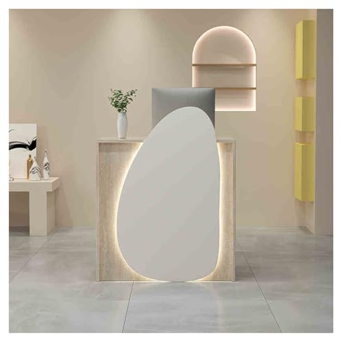 ZXCASDF Moderno Banco da Receptionista,Bancone Cassa for Negozio,Scrivania da Reception compatta,Bancone Negozio Reception Estetica con Cassetti Banco Reception Ufficio(D,60cm/23.6in)