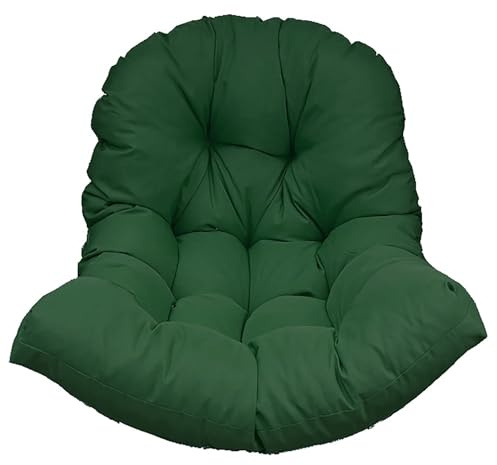 Hanging Chair Cushion Seat Pad Outdoor for Hanging Chair Egg Chair Replacement Cover Swing Chair Washable Replacement Cushion Pad for Polyrattan Indoor & Garden Patio,Dark green