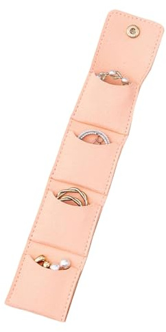 Travel Jewelry Case, Folding Organizer, 1.97x1.81x1.38 Inches Women and Girl, Compact Accessories Carrier for Storage for Necklaces, Earrings, Bracelets, Rings, Ear Studs