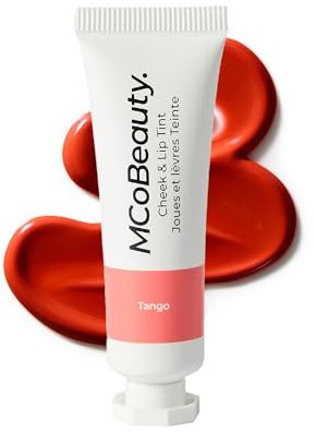 MCoBeauty - Cheek and Lip Tint - Dewy Gel-Cream Formula for Buildable Colour - Multi-Use Tint for Lips and Cheeks with a Soft Radiant Finish - Tango, True Orange Shade