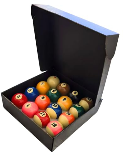 TriUnytion Set di Palline da Biliardo 57,2 mm 16 Pezzi, Set Completo di Palla da Tavolo da Biliardo in Resina per Competizione e Tempo Libero
