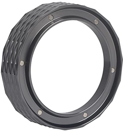 HOSEONFN Imbuto dosatore, per espresso, anello dosatore da 58 mm, in lega di alluminio, impedisce traboccare, materiale, facile da pulire, per uso domestico e ufficio (grigio)