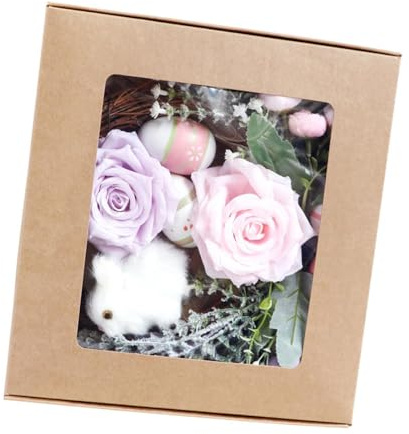 VUIUYOIES Kreatives Osterkranz Basteln. Dekorieren Sie mit künstlichen Blumen und Ornamenten. Osterkranz Bastelset für die Feiertage.