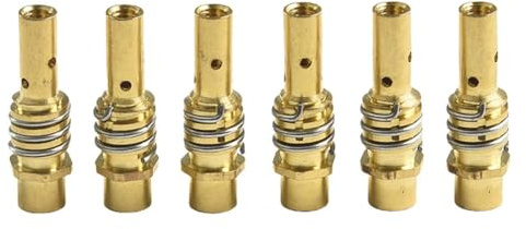 Helilyco Kontaktspitzen-Halter, Diffusor für 15AK Schweißbrenner, Metall und Kupfer, 4,1 cm, 6 Stück