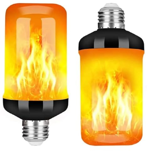 E27 LED Flame Bulb Fire E26 B22 lamp Corn Bulb Flickering LED Light Dynamic Flame Effect 5W 85V-265V for Home Lighting(E27)