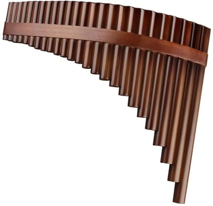 Panflöte, natürliches handgefertigtes Musikinstrument in G-Taste, traditionelles 25-Rohr-Design, Rechtshänder