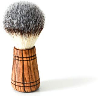 D.O.M. Rasierpinsel Kunsthaar (vegan) mit Griff aus Olivenholz Typ Sir George