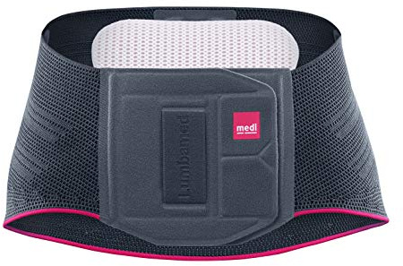 medi Lumbamed Plus Rückenbandage Herren – Rückenstützgürtel zur Stabilisierung der LWS & Entlastung im Alltag – elastischer Rückengurt für sicheren Halt, atmungsaktiv & komfortabel – Silber Größe V
