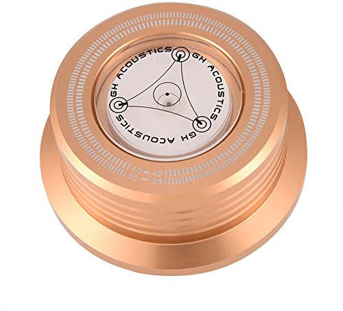 Skivspelare Skivspelare 50 Hz roterande skiva stabilisator med bubbla nivå L P Disk Player (Guld)