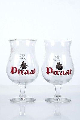 Piraat Lot de 2 verres à bière en forme de calice belge